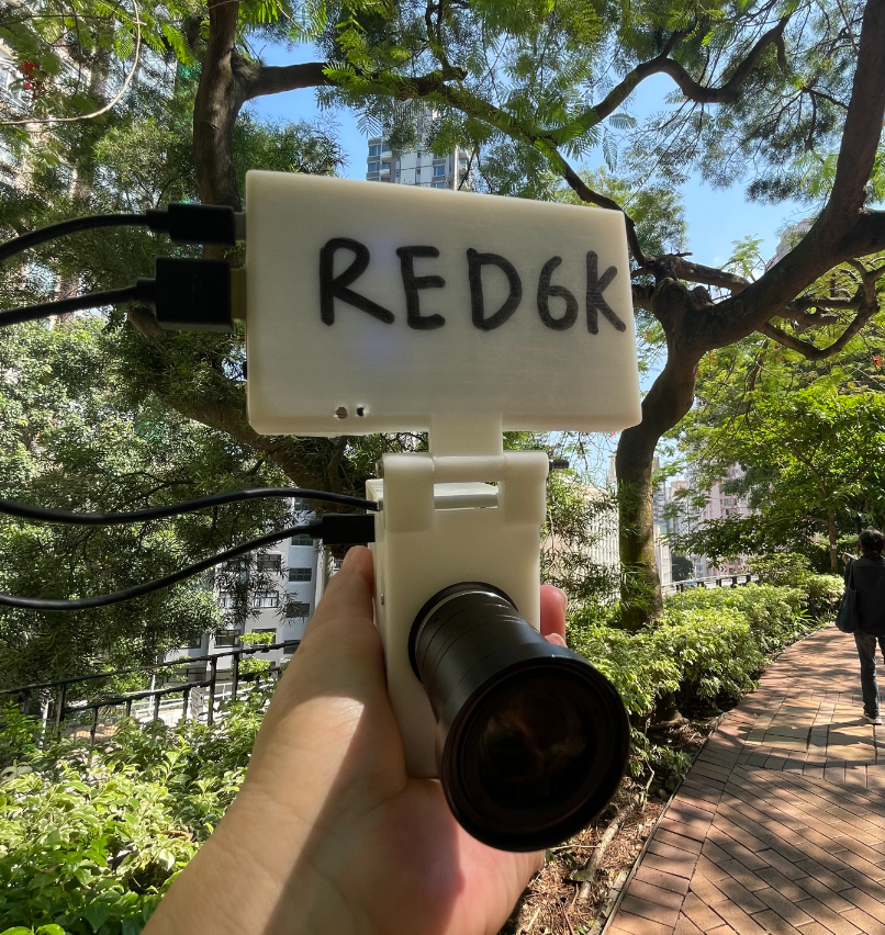 DIY red komodo by Hawkeye firefly V6 PRO 1 inch HDMI WIFI CAMERA