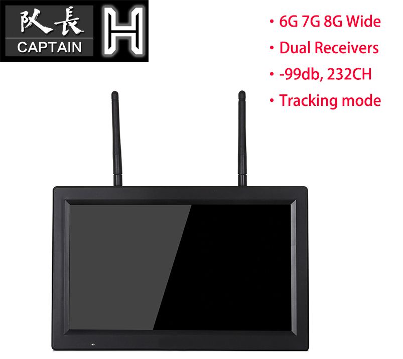 <strong>Hawkeye Captain H 10.2 inch Dual receivers 6G 7G 8GHZ 232CH(8*2DIY channel)   Monitor with HDMI AV I</strong>